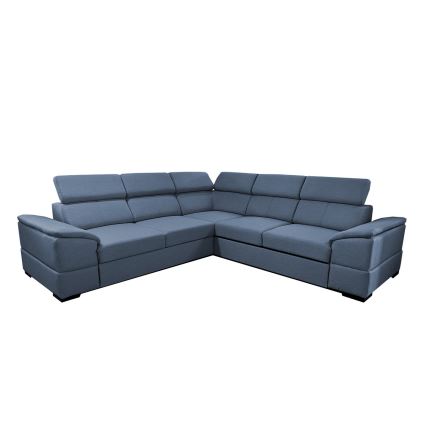 Monikäyttöinen kulmavuodesohva säilytystilalla GRANADA, sininen