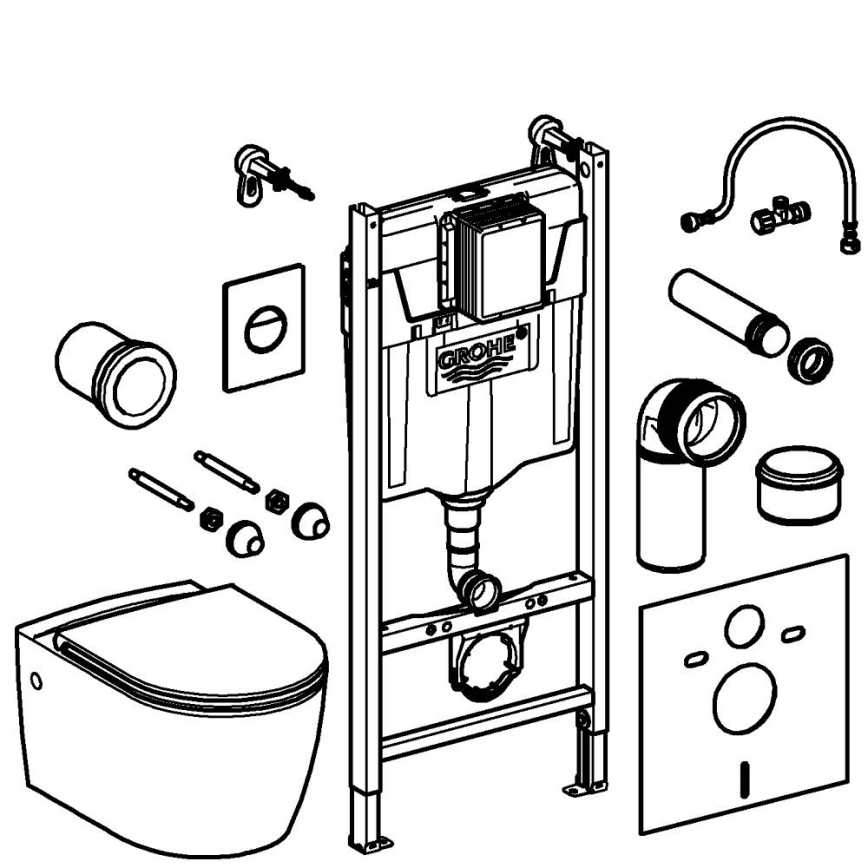 GROHE 103843SH00 - 5-in-1 SOLIDO COMPACT 1,13 m keramiikka/valkoinen