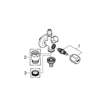 GROHE 22035000 - Kombi-kulmaventtiili UNIVERSAL DN 15, kiiltävä kromi
