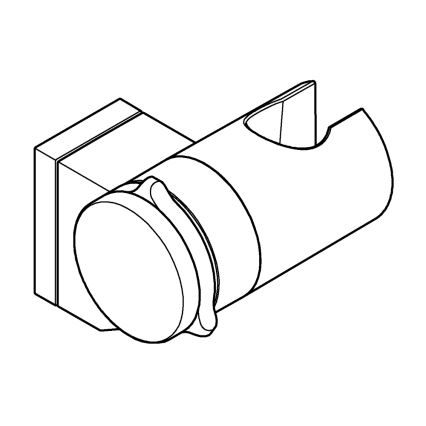 GROHE 26183001 - Suihkun seinäteline VITALIO UNIVERSAL, kiiltävä kromi