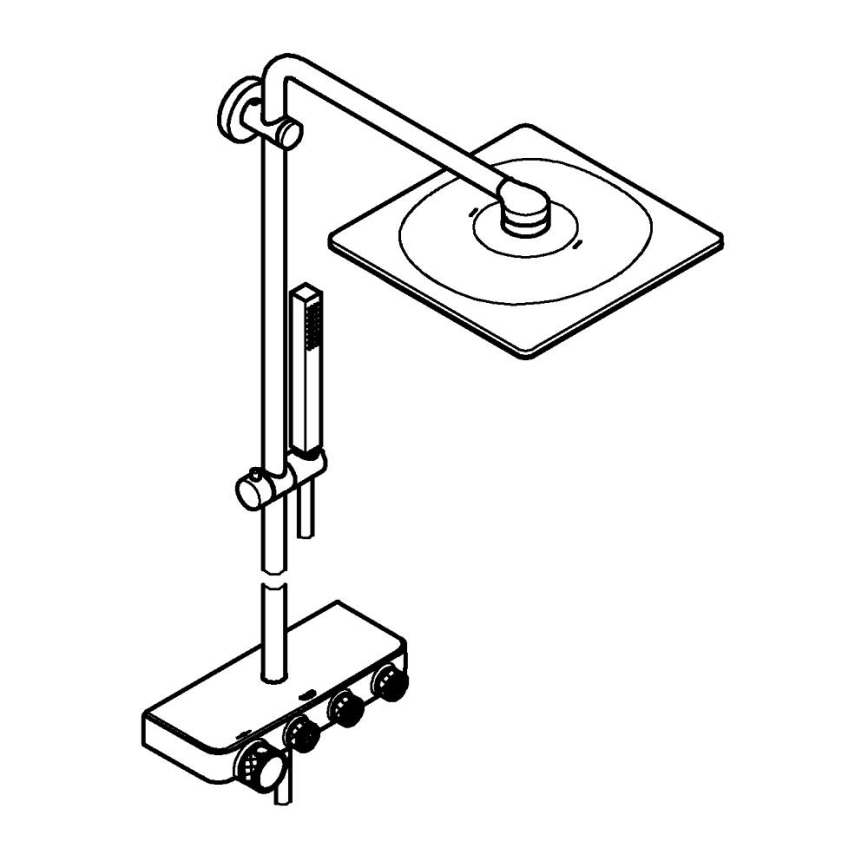 GROHE 26508000 - Suihkujärjestelmä EUPHORIA SMARTCONTROL 310 CUBE kiiltävä kromi