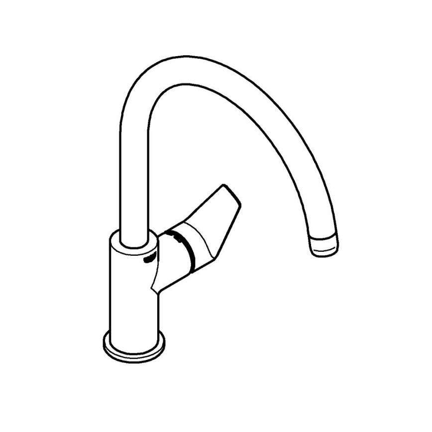 GROHE 31233001 - START-keittiöhana, kiiltävä kromi