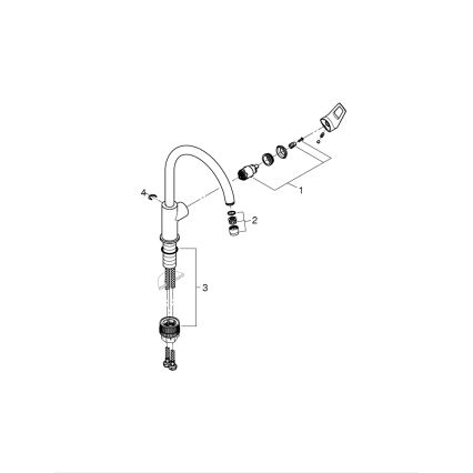 GROHE 31368001 - BAULOOP keittiöhana, kiillotettu kromi