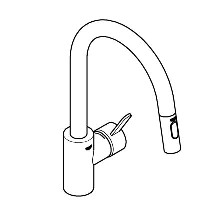 GROHE 31481001 - Keittiöhana EUROSMART COSMOPOLITAN, kiiltävä kromi