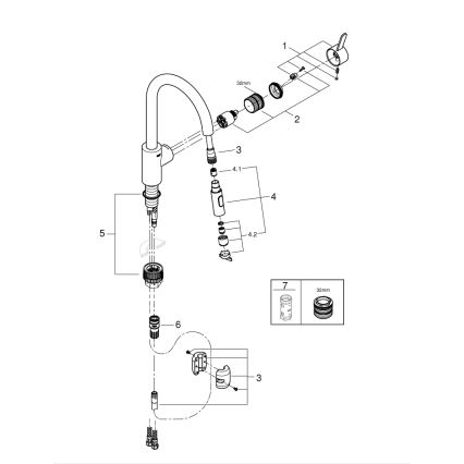 GROHE 31481001 - Keittiöhana EUROSMART COSMOPOLITAN, kiiltävä kromi