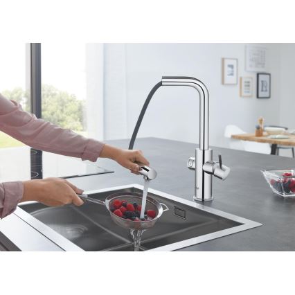 GROHE 31539000 - Keittiöhana BLUE HOME L-muotoinen juoksuputki kiiltävä kromi