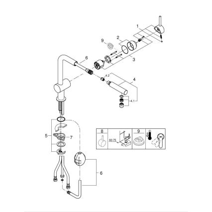 GROHE 32168000 - Keittiöhana A, kiiltävä kromi