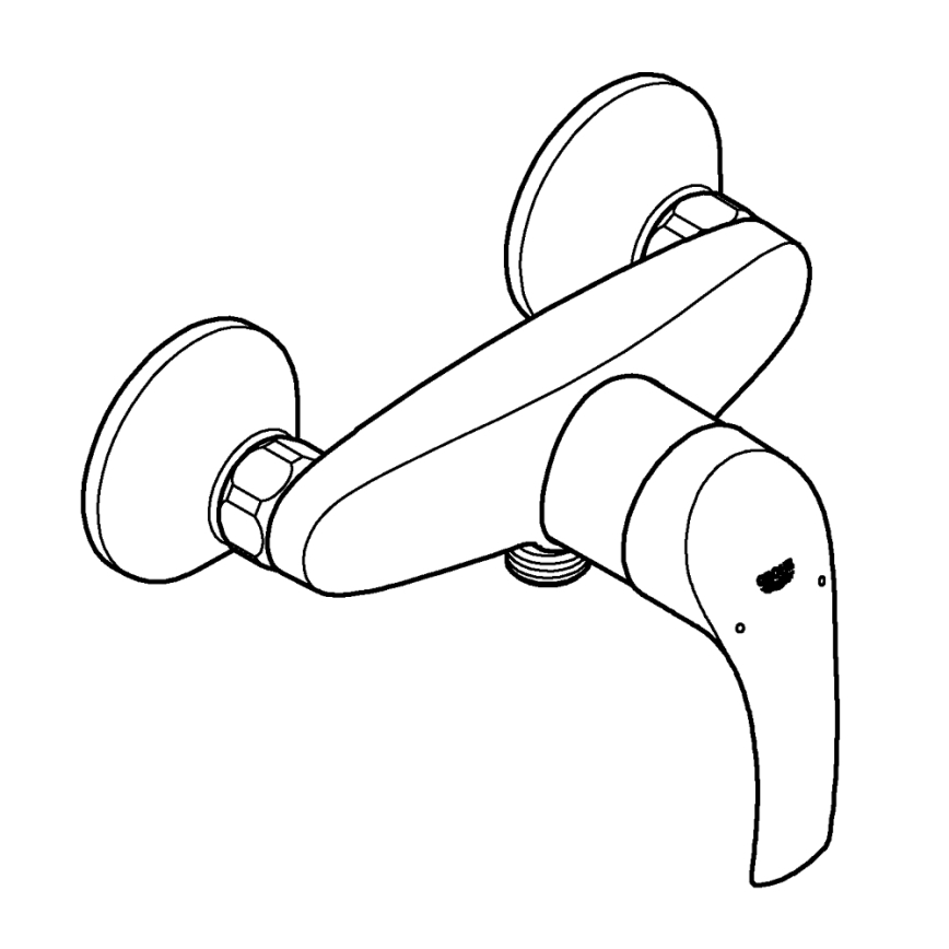 GROHE 33555002 - EUROSMART DN 15 suihkuhana, kiiltävä kromi