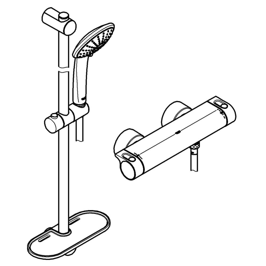 GROHE 34195001 - Termostaattinen sekoitin GROHTHERM 2000 EUPHORIA 110 -suihkusetillä, kromi