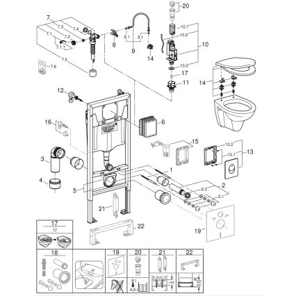 GROHE 39192000 - 4-in-1-setti SOLIDO 1,13 m durovalkoinen