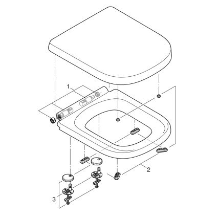 GROHE 39462000 - WC-setti EURO CERAMIC 67,5 x 37,4 x 77,4 cm keramiikka/valkoinen