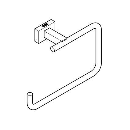 GROHE 40510001 - Pyyheteline ESSENTIALS CUBE 188 mm kiiltävä kromi