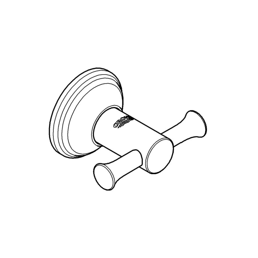 GROHE 40656001 - Kylpytakkikoukku ESSENTIALS AUTHENTIC kiiltävä kromi