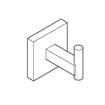 GROHE 40961000 - START CUBE kylpytakin koukku, kiiltävä kromi