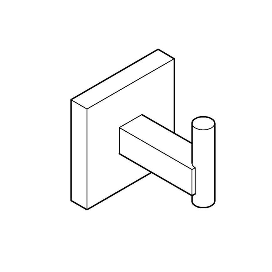 GROHE 40961000 - START CUBE kylpytakin koukku, kiiltävä kromi