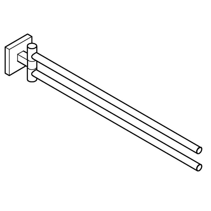 GROHE 409762430 - Pyyheteline START CUBE 438 mm musta