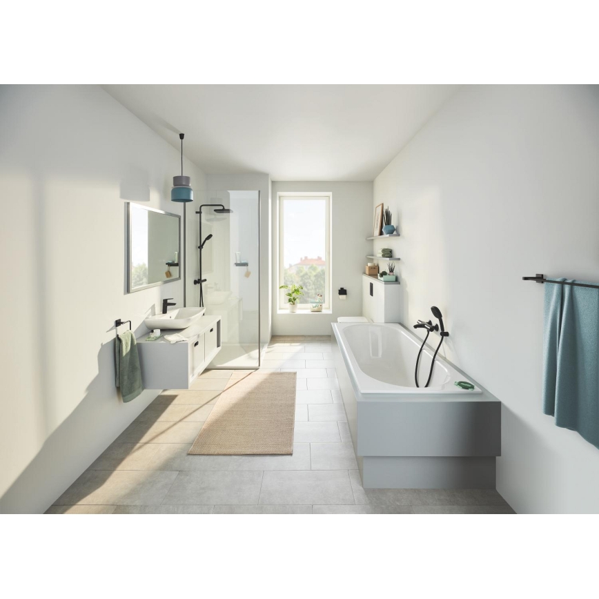 GROHE 411042430 - Kaksivartinen pyyheteline START CUBE 654 mm musta
