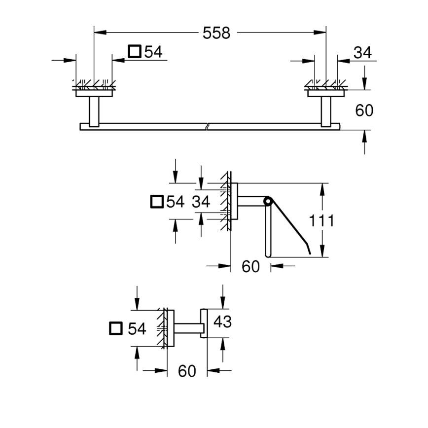 GROHE 411242430 - QUICKFIX START CUBE -tarvikesarja, musta