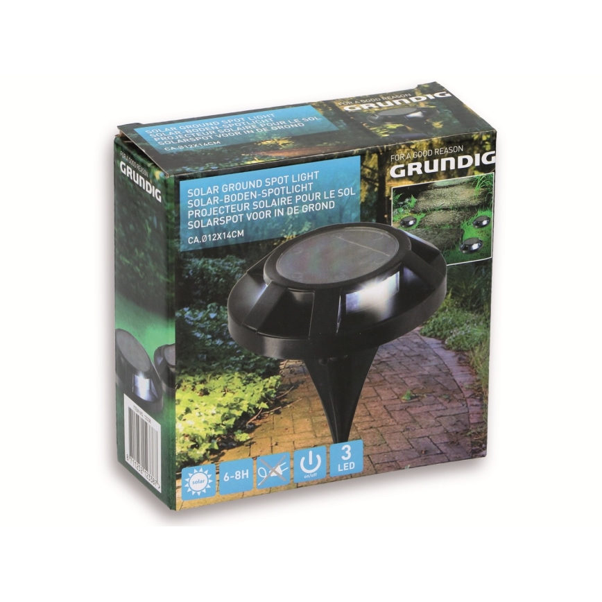 Grundig 12338 - LED-aurinkovalaistus 3xLED/1xAAA