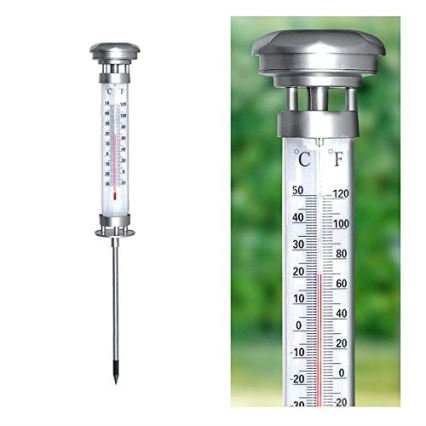 Grundig 89640 - LED-aurinkolamppu lämpömittarilla 1xLED / 1,2V