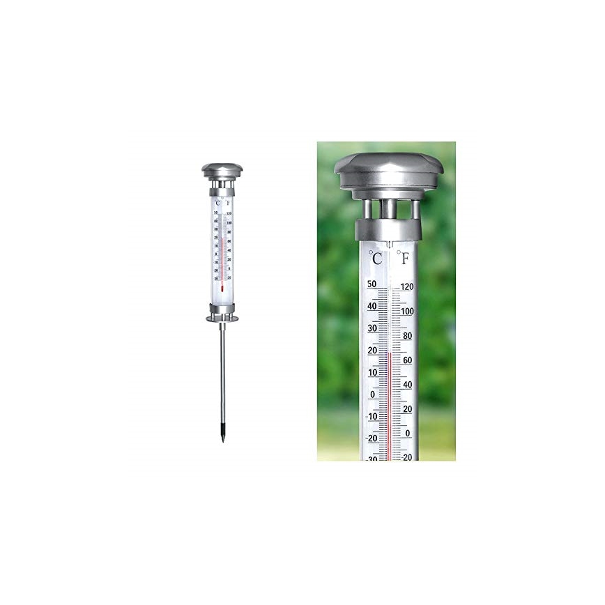 Grundig 89640 - LED-aurinkolamppu lämpömittarilla 1xLED / 1,2V