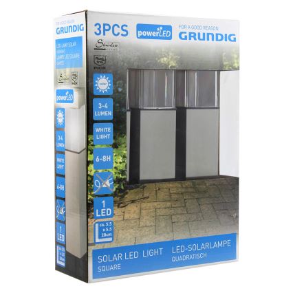 Grundig 90048 - SETTI 3x Aurinkolamppu LED/5,5x28cm