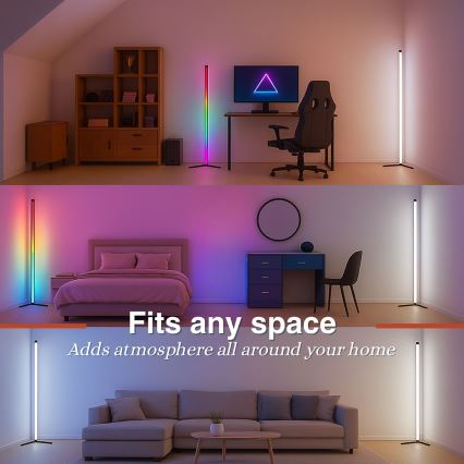 Grundig - himmennettävä RGBW-LED-lattiavalaisin LED/6W/230V + kaukosäädin