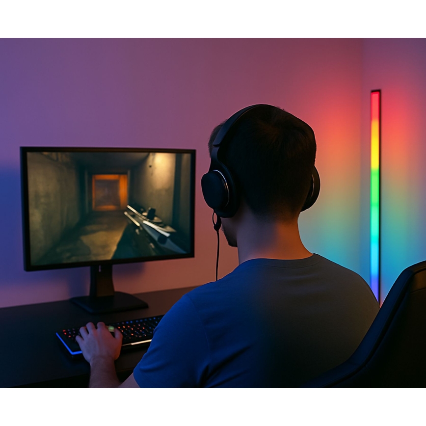 Grundig - himmennettävä RGBW-LED-lattiavalaisin LED/6W/230V + kaukosäädin