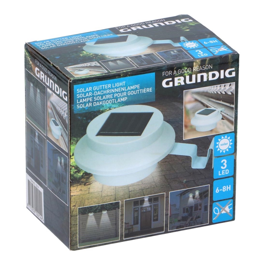 Grundig - LED-aurinkokennovalo kahvalla 3xLED / 1xAA
