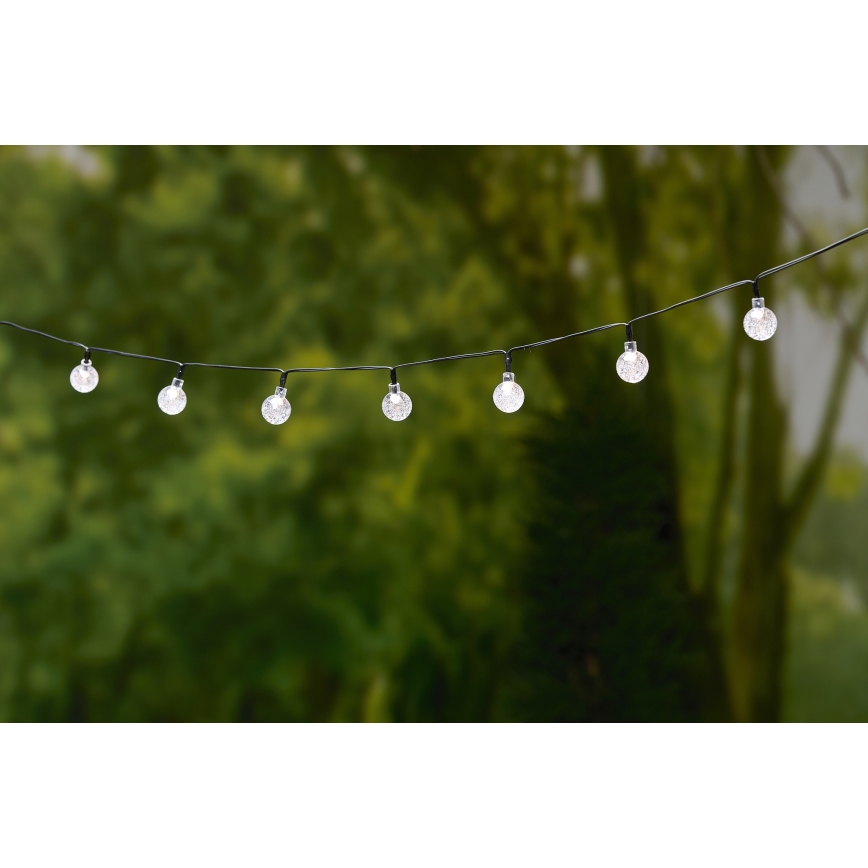 Grundig - LED-aurinkoketju 50xLED/8 toiminnot 6,9m lämpimänvalkoinen