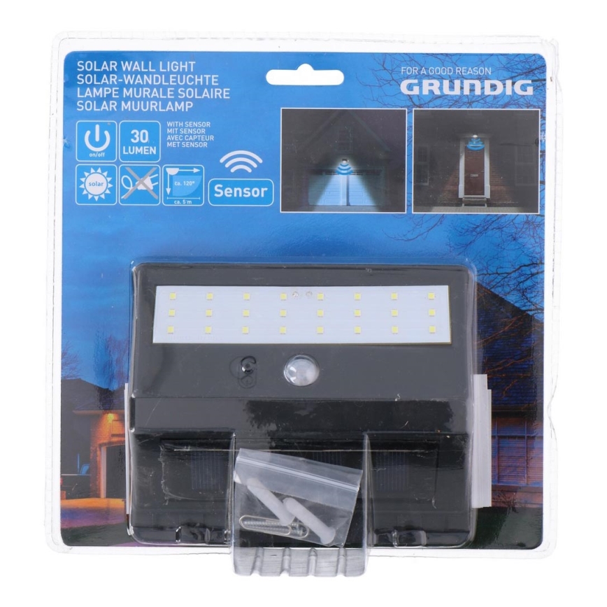 Grundig - LED-aurinkovalo anturilla 1xLED/0,25W/1xAA