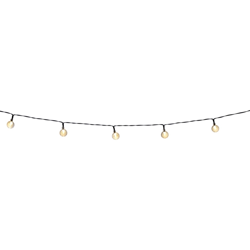 Grundig - LED Himmennettävä aurinko ketju 50xLED/8 toiminnot 9,35m IP44 lämpimänvalkoinen + kauko-ohjaus