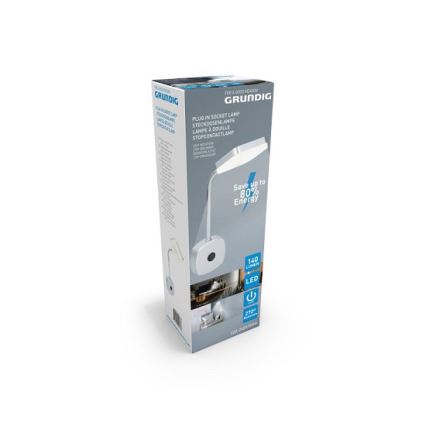Grundig - LED-pistorasiaseinävalaisin LED/1,8W/230V