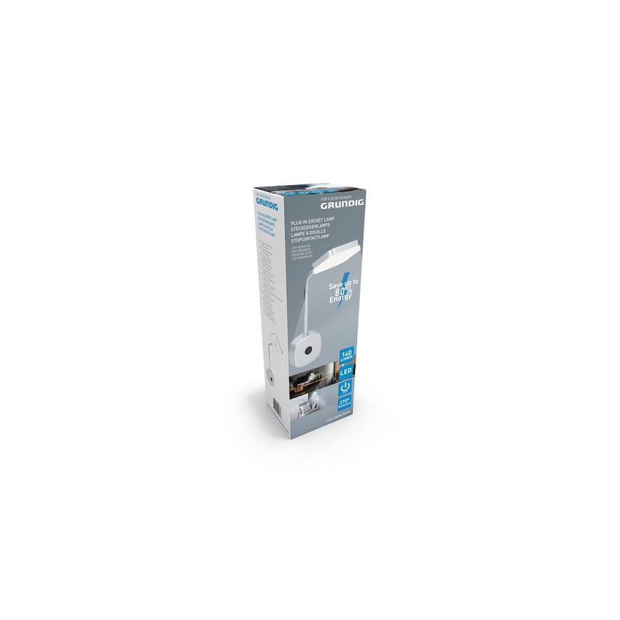 Grundig - LED-pistorasiaseinävalaisin LED/1,8W/230V