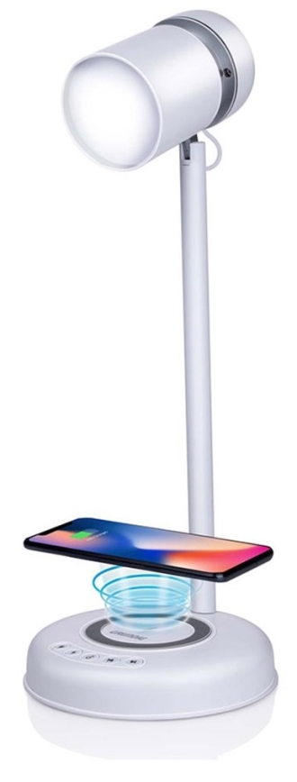 Grundig - LED-pöytälamppu langattomalla latauksella ja kaiuttimella 3-in-1 LED/15W/5V