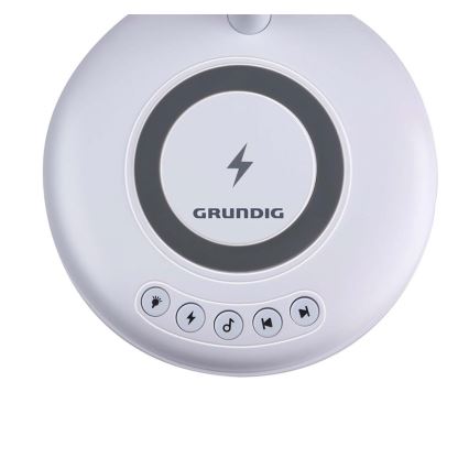Grundig - LED-pöytälamppu langattomalla latauksella ja kaiuttimella 3-in-1 LED/15W/5V