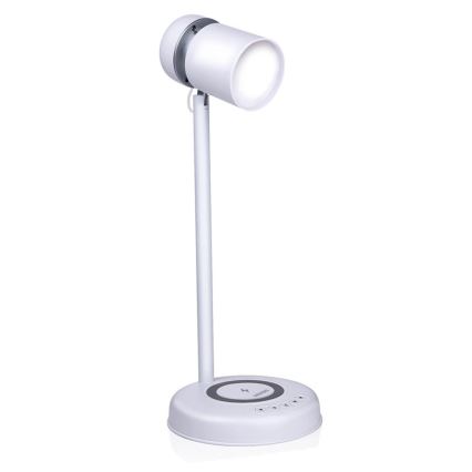 Grundig - LED-pöytälamppu langattomalla latauksella ja kaiuttimella 3-in-1 LED/15W/5V