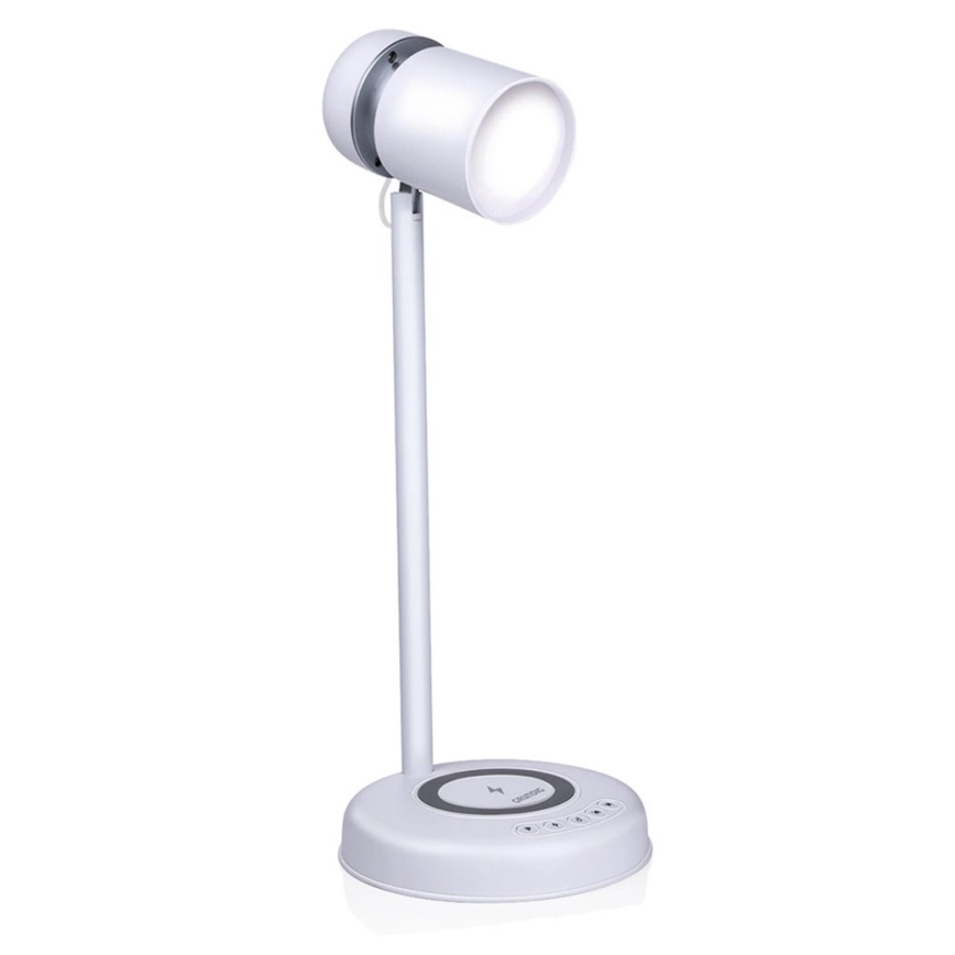 Grundig - LED-pöytälamppu langattomalla latauksella ja kaiuttimella 3-in-1 LED/15W/5V