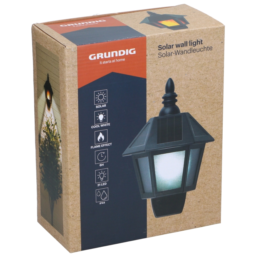 Grundig - LED-seinäaurinkovalaisin LED/1,2V IP44