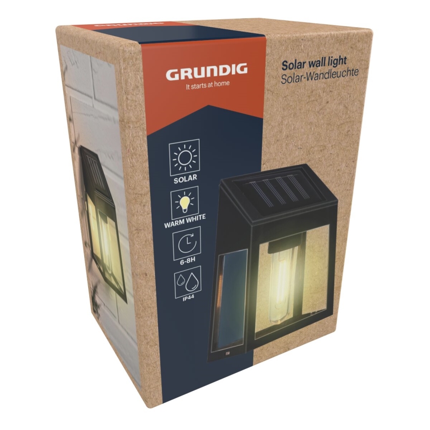 Grundig - LED-seinäaurinkovalaisin LED/1,2V IP44