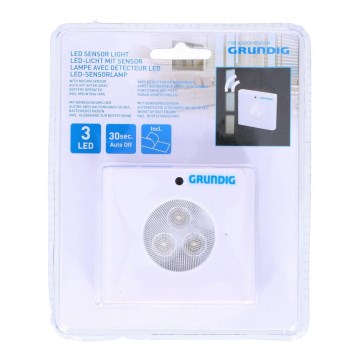 Grundig - LED suuntavalo sensorilla 3xLED/3xAAA