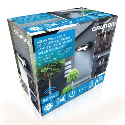 Grundig - SETTI 2x LED-seinäaurinkovalaisin anturilla LED/3,2V