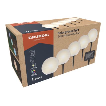 Grundig - SETTI 5x LED RGBW  Aurinkovalo LED/3,2V IP44