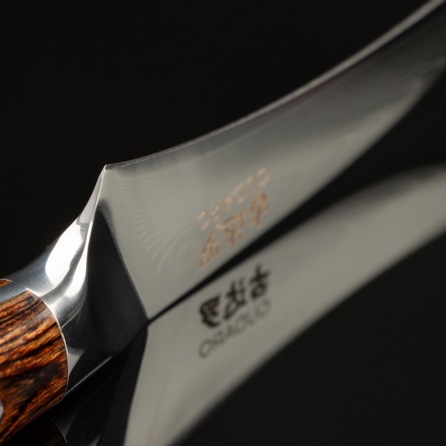 Gudaro - Damaskiteräinen keittiöhedelmäveitsi FENG 3,5, 67 teräskerrosta, pituus 9,5cm