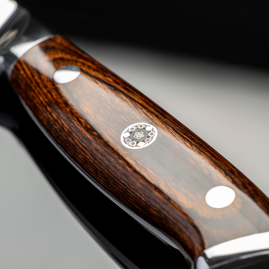 Gudaro - Damaskiteräinen keittiöveitsi FENG 3,5, 67-kerroksinen teräs, pituus 9,5 cm