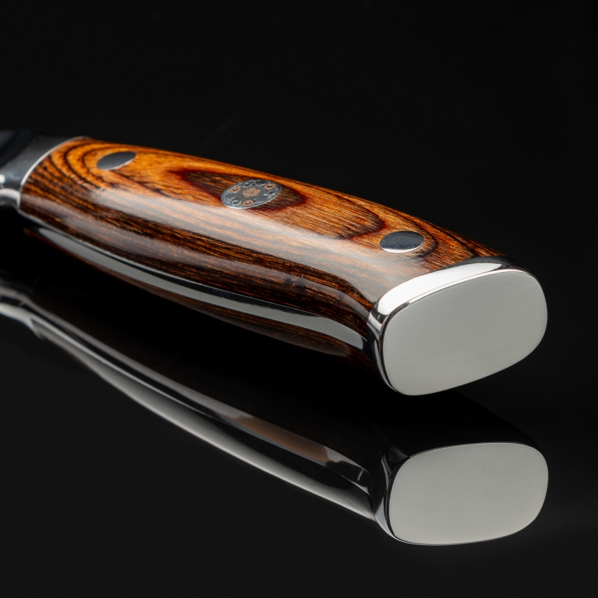 Gudaro - Damaskiteräinen Santoku-keittiöveitsi FENG 7,5, 67 kerrosta terästä, pituus 18 cm