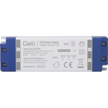 Hakkurivirtalähde LED-nauhoille 30W/12V IP20