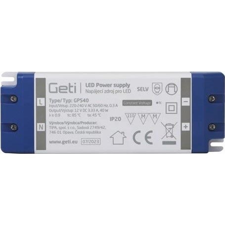 Hakkurivirtalähde LED-nauhoille 40W/12V IP20