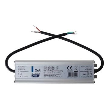 Hakkurivirtalähde LED-nauhoille 60W/12V IP67