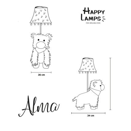 Happy Lamps - Lasten LED-pöytävalaisin ALMA LED/5,4W/230V laama